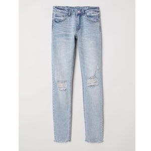 H&M Skinny Low Waist Frayed Lights